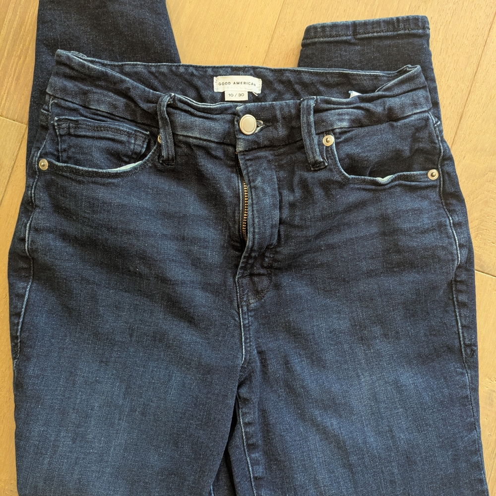 Good American Blue Skinny Jeans with Stretch
